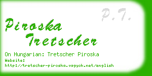 piroska tretscher business card